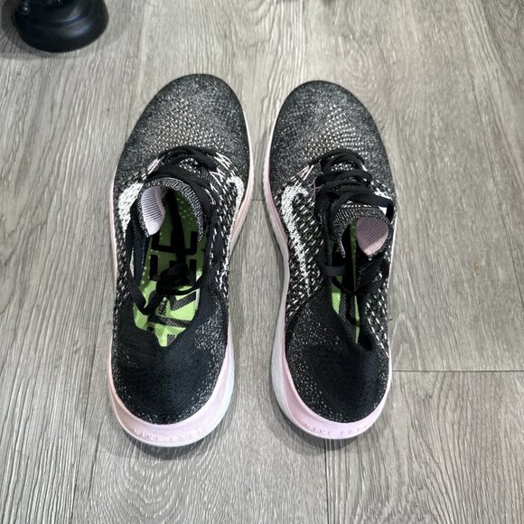 Nike Free RN Flyknit Running Shoes Sneakers Women’s Size 9 Black Pink 942839-007 - Picture 5 of 8
